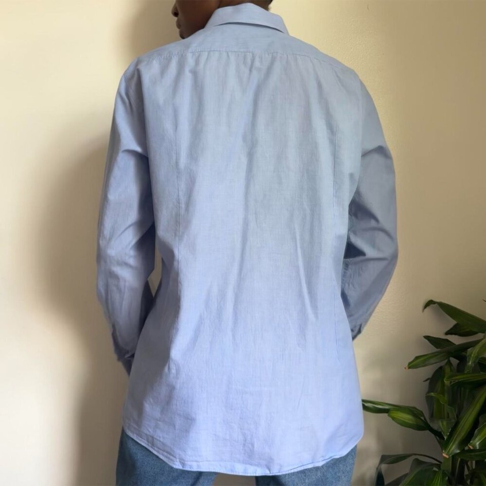 Vintage Minimalist lightweight striped button down long sleeves shirt‎ - Picture 5 of 5